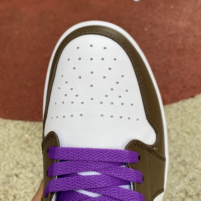 Air Jordan 1 Low Brown Purple Low-Top Sneaker 553558-215