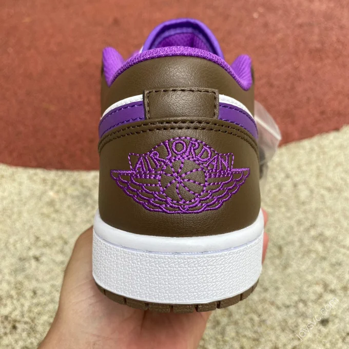 Air Jordan 1 Low Brown Purple Low-Top Sneaker 553558-215