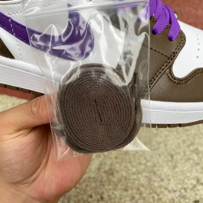 Air Jordan 1 Low Brown Purple Low-Top Sneaker 553558-215