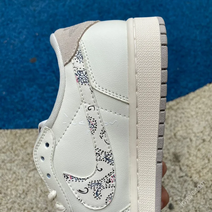 Travis Scott x Air Jordan 1 Low White Paisley DM7866-898