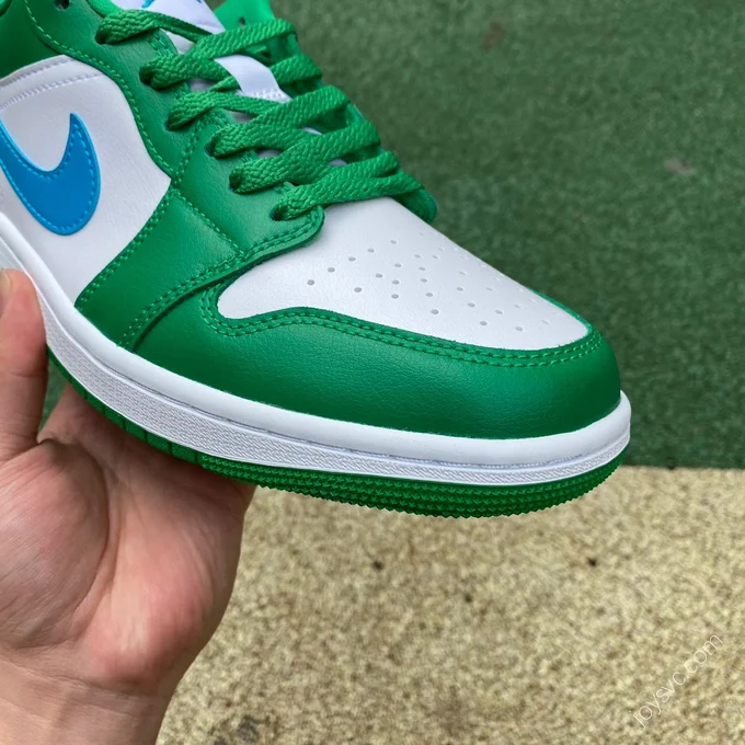 Air Jordan 1 Low White Green Blue Sneakers DC0774-304