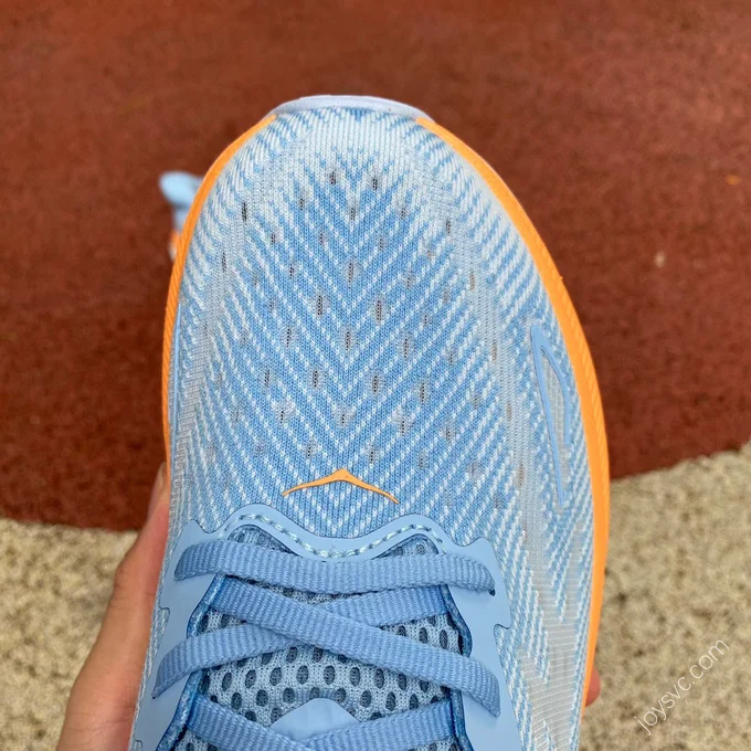 HOKA ONE ONE Clifton 9 Running Shoes Blue Orange 1127895-ABIW