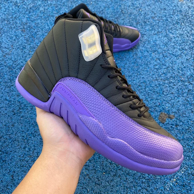 Air Jordan 12 Black Purple Gold Sneakers CT8013-