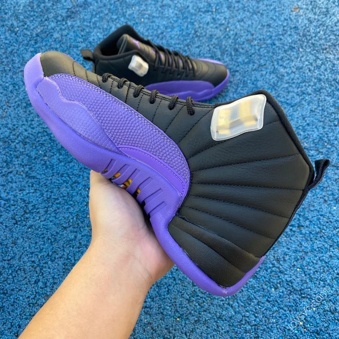 Air Jordan 12 Black Purple Gold Sneakers CT8013-