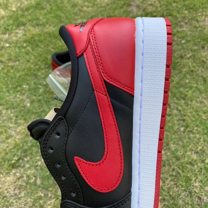 Air Jordan 1 Retro Low Bred 2015 Black Red 705329-001