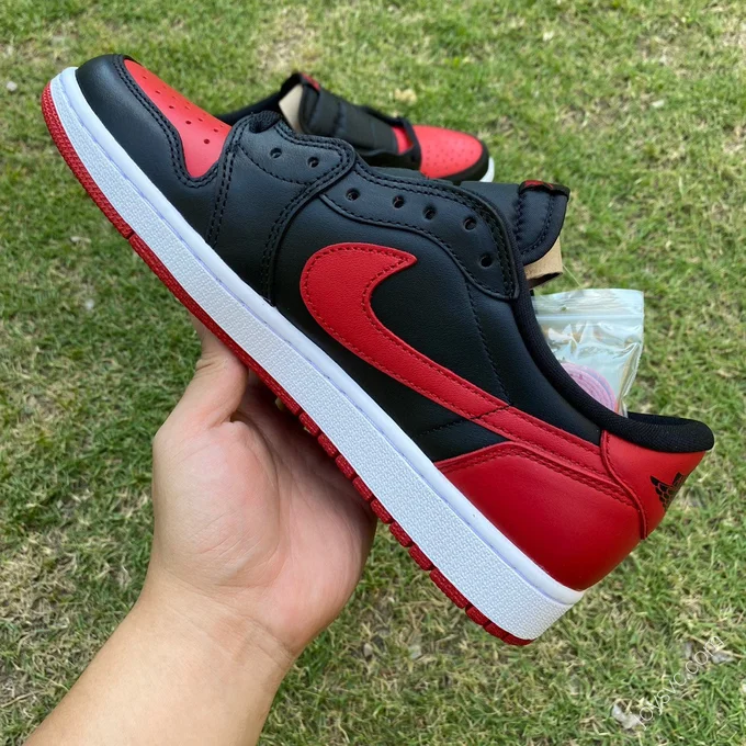 Air Jordan 1 Retro Low Bred 2015 Black Red 705329-001