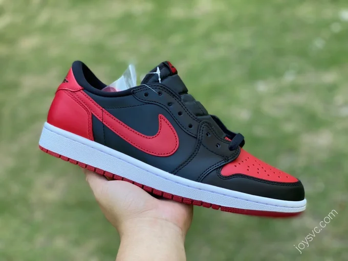 Air Jordan 1 Retro Low Bred 2015 Black Red 705329-001