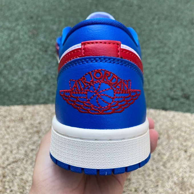 Air Jordan 1 Low White Blue Red Sneakers DC0774-416