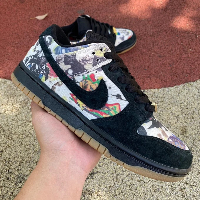 Supreme x Nike SB Dunk Low Black Graffiti FD8778-001