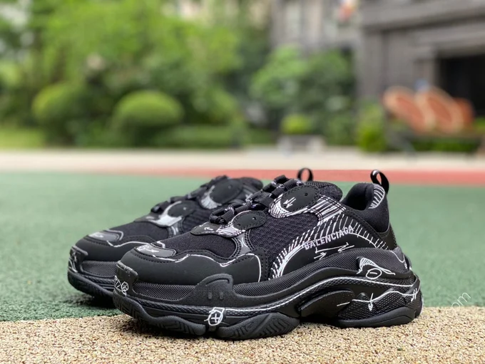 Balenciaga Triple S Graffiti Black