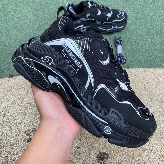 Balenciaga Triple S Graffiti Black