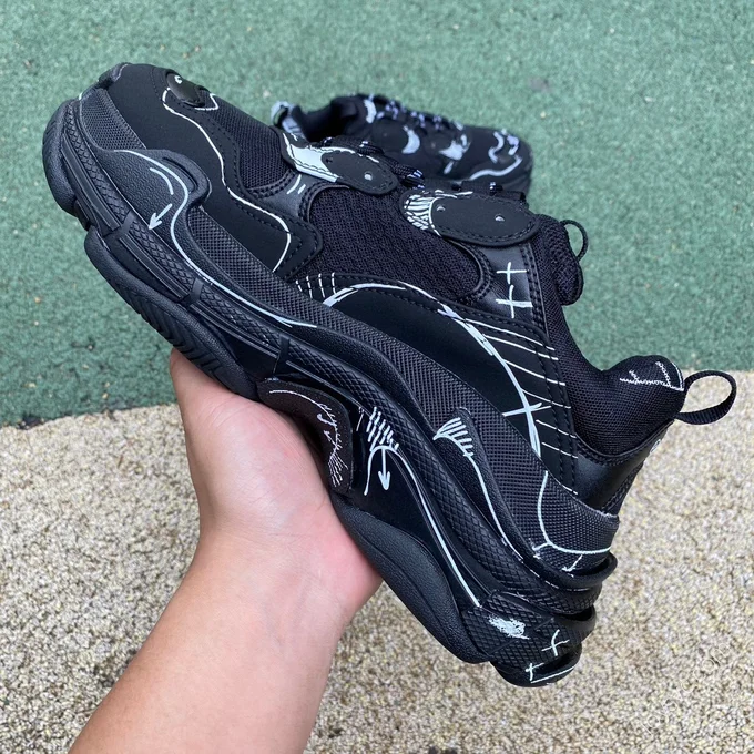 Balenciaga Triple S Graffiti Black