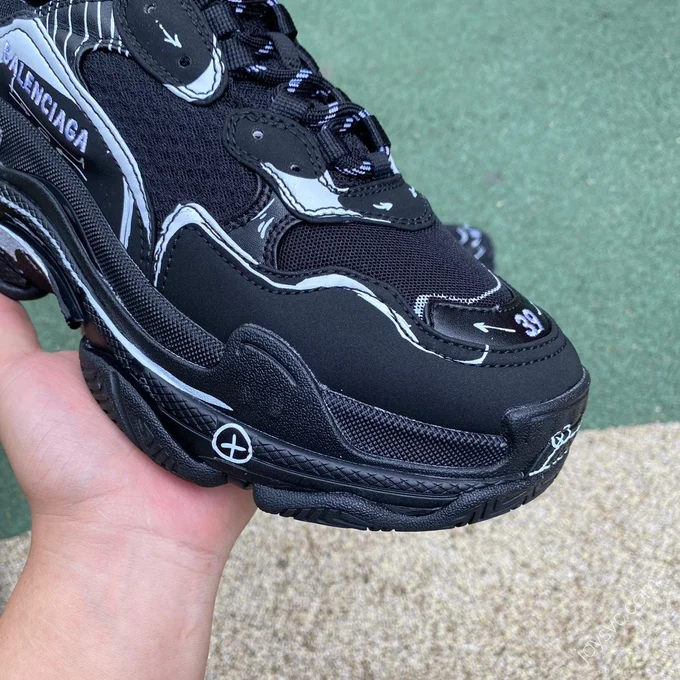 Balenciaga Triple S Graffiti Black