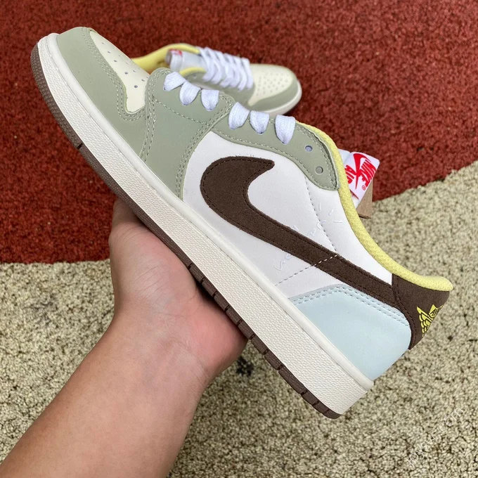 Air Jordan 1 Low White Tan Green DM7866-140