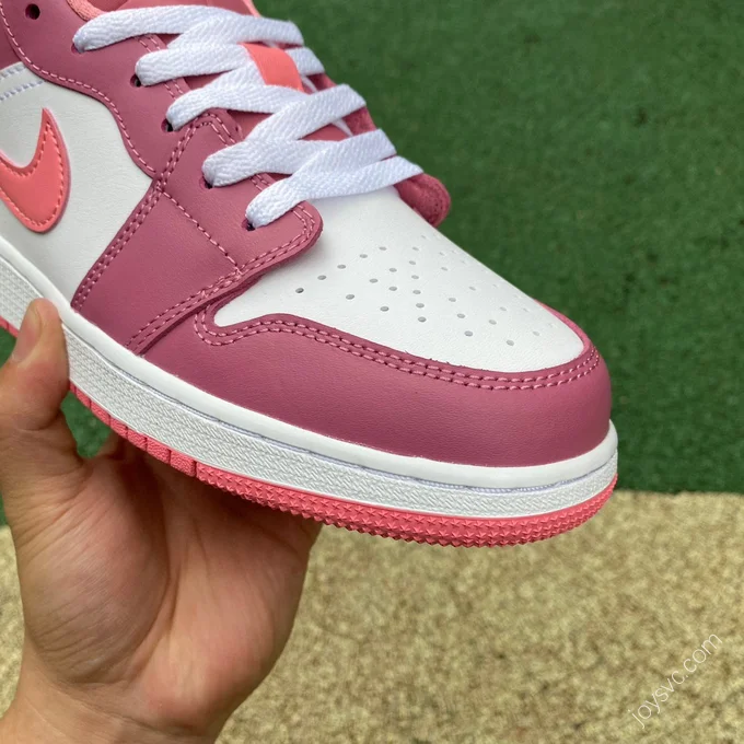 Air Jordan 1 Low White Pink Sneakers 553560-616