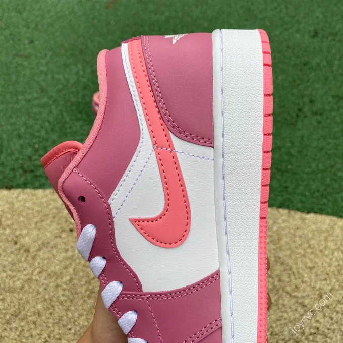 Air Jordan 1 Low White Pink Sneakers 553560-616