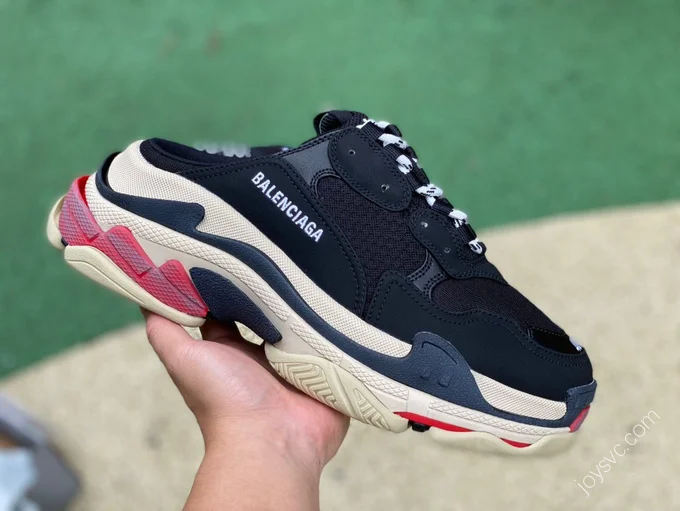 Balenciaga Triple S Mule Red Black