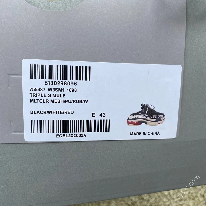 Balenciaga Triple S Mule Red Black