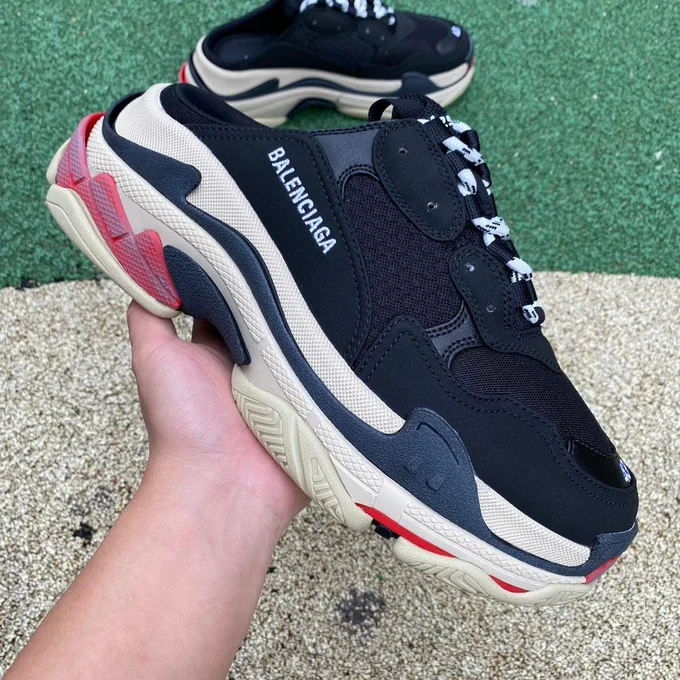 Balenciaga Triple S Mule Red Black