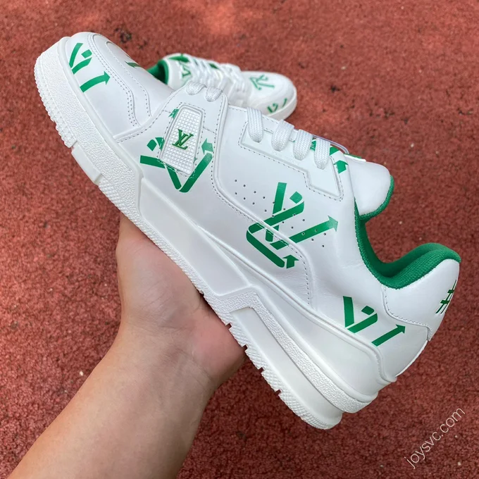 LOUIS VUITTON Trainer White Green