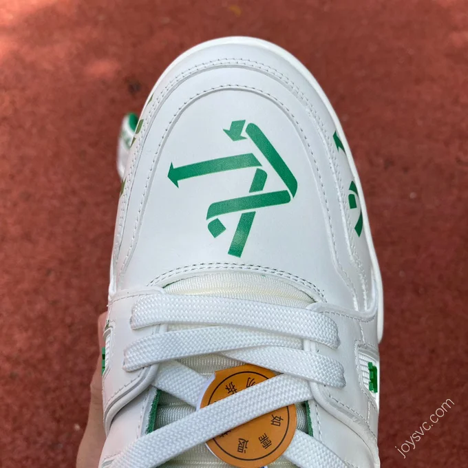 LOUIS VUITTON Trainer White Green