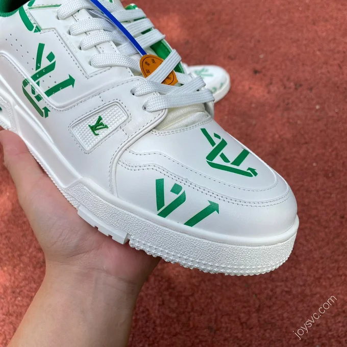 LOUIS VUITTON Trainer White Green