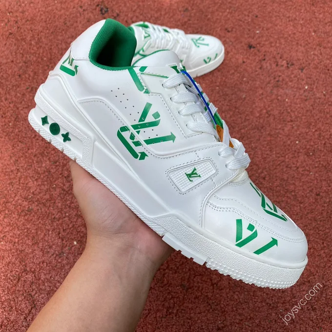 LOUIS VUITTON Trainer White Green