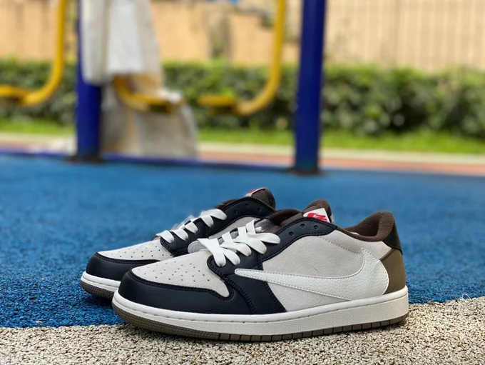 Travis Scott x Air Jordan 1 Low Black Gray Brown DM7866-902