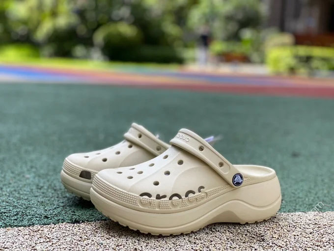 Crocs Baya Platform Clog Beige 208186-001