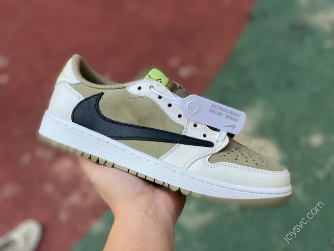 Travis Scott x Air Jordan 1 Low Gray Matcha Green FZ3124-200