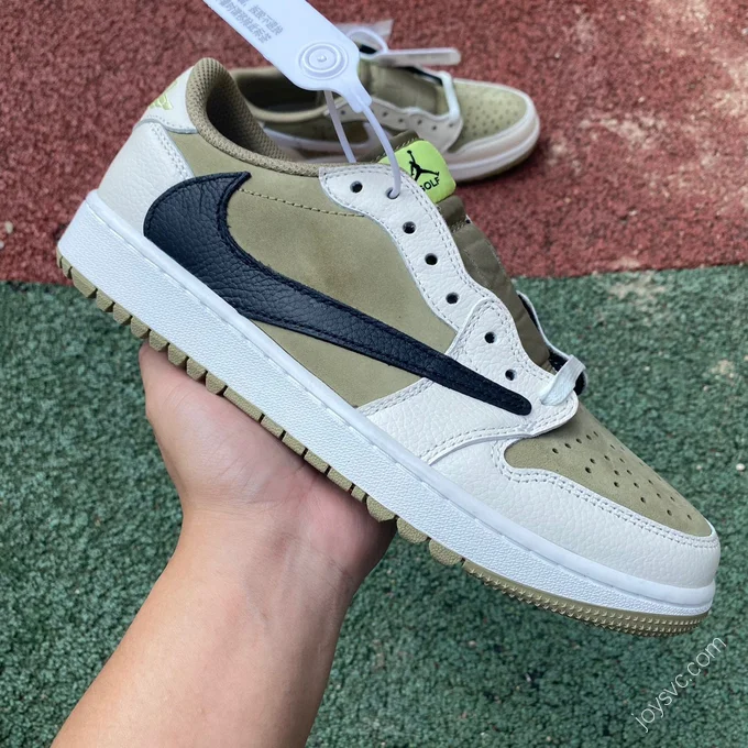 Travis Scott x Air Jordan 1 Low Gray Matcha Green FZ3124-200