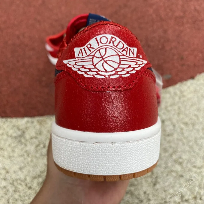 Air Jordan 1 Low White Red Sneakers CZ0790-100