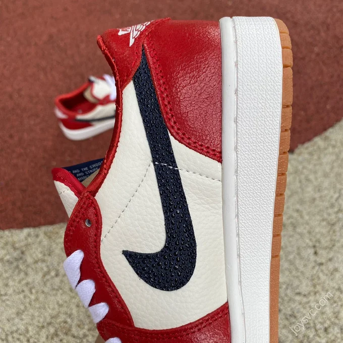 Air Jordan 1 Low White Red Sneakers CZ0790-100