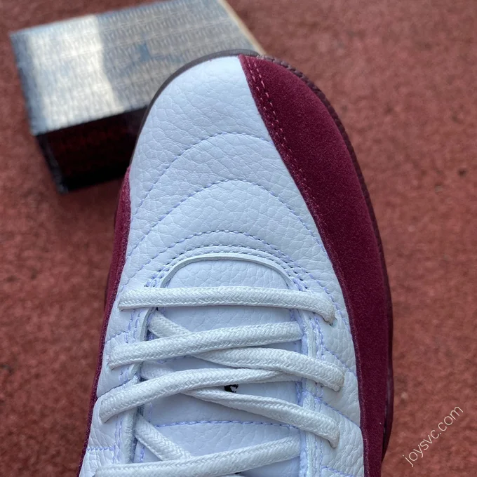 A Ma Maniere x Air Jordan 12 White Burgundy Sneakers DV6989-100