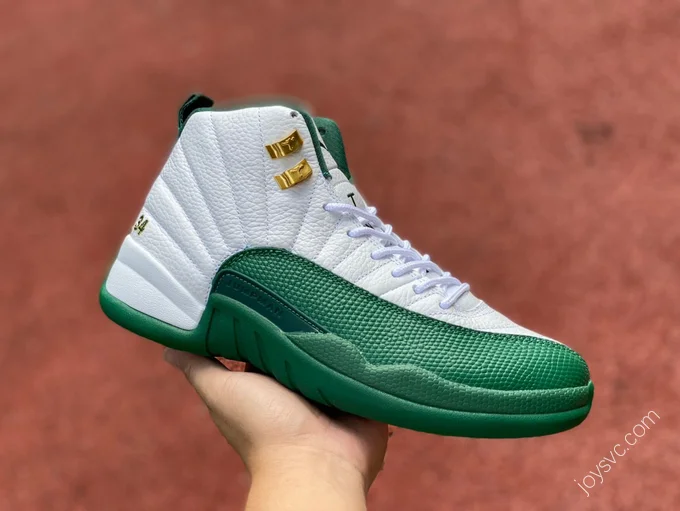 Air Jordan 12 White Green Sneakers 136001-063