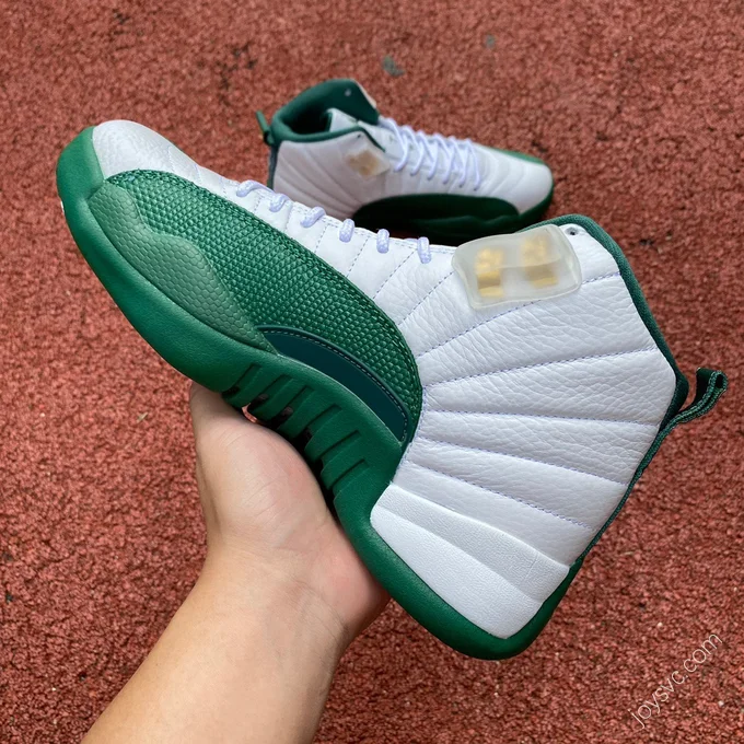 Air Jordan 12 White Green Sneakers 136001-063