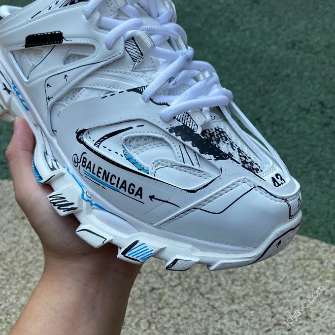 Balenciaga Triple S Mule Graffiti White