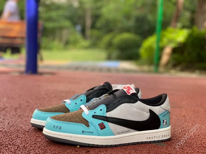 Travis Scott x Air Jordan 1 Low Blue Gray Black DM7866-009