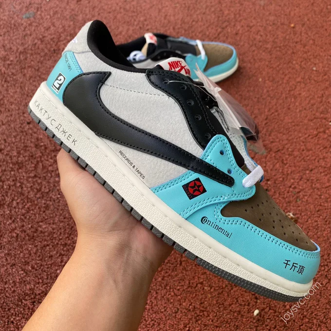 Travis Scott x Air Jordan 1 Low Blue Gray Black DM7866-009