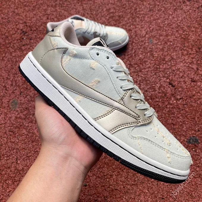 Travis Scott x Air Jordan 1 Low Denim Distressed DM7866-815