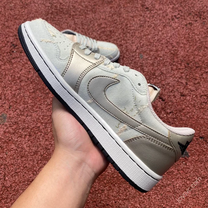 Travis Scott x Air Jordan 1 Low Denim Distressed DM7866-815