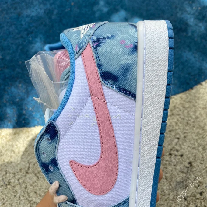 Travis Scott x Air Jordan 1 Low Denim Pink DM7866-932