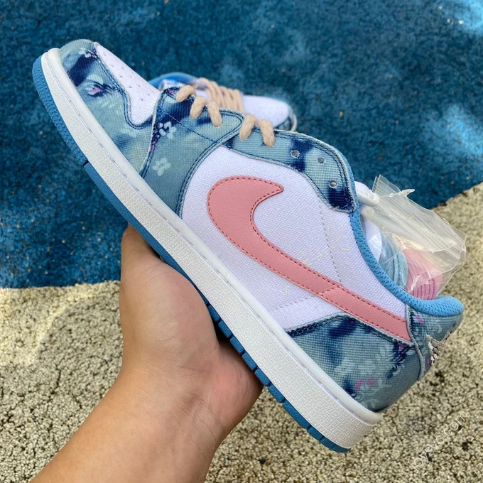 Travis Scott x Air Jordan 1 Low Denim Pink DM7866-932