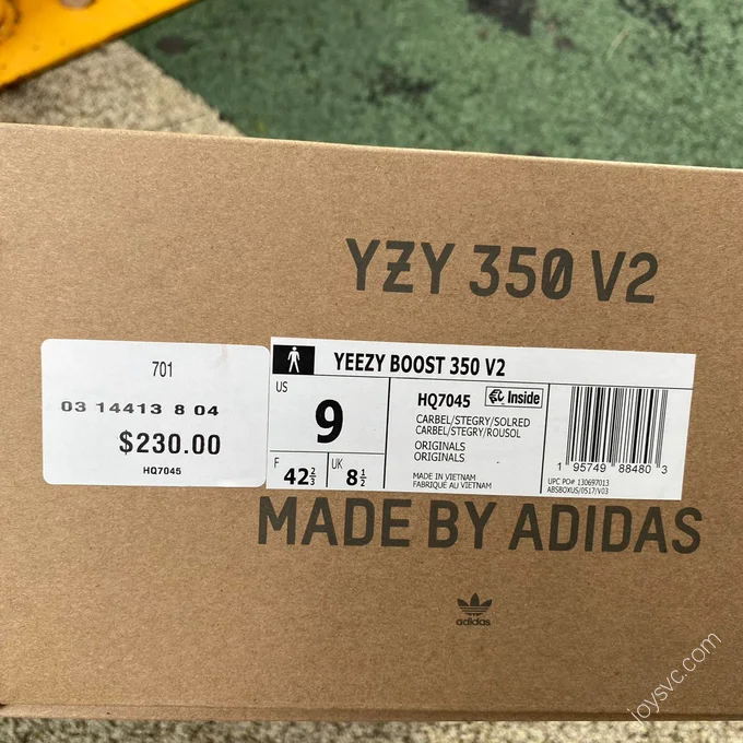 Adidas Yeezy Boost 350 V2 Grey Orange HQ7045