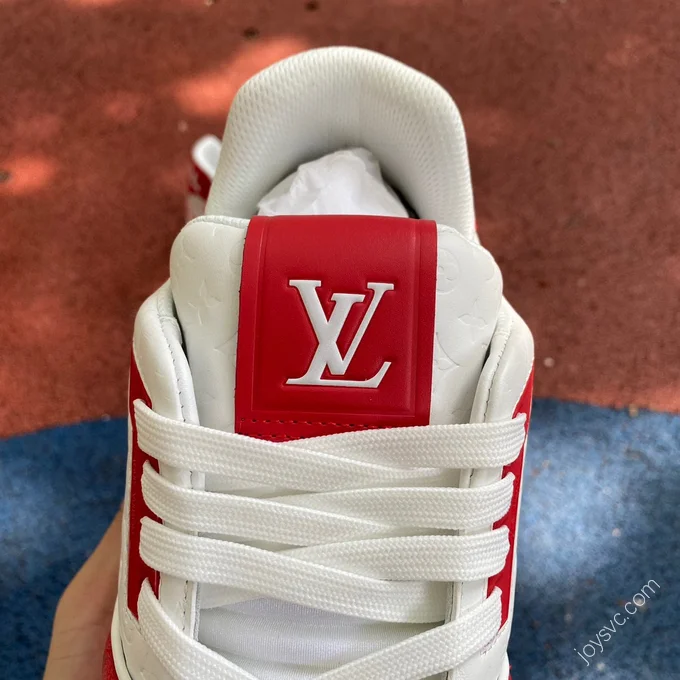 LOUIS VUITTON Trainer White Red