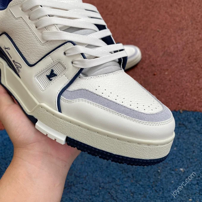 LOUIS VUITTON Trainer White Blue