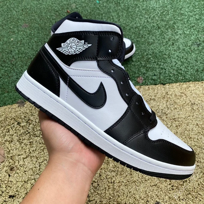 Air Jordan 1 Mid Black White Sneakers DV0991-101