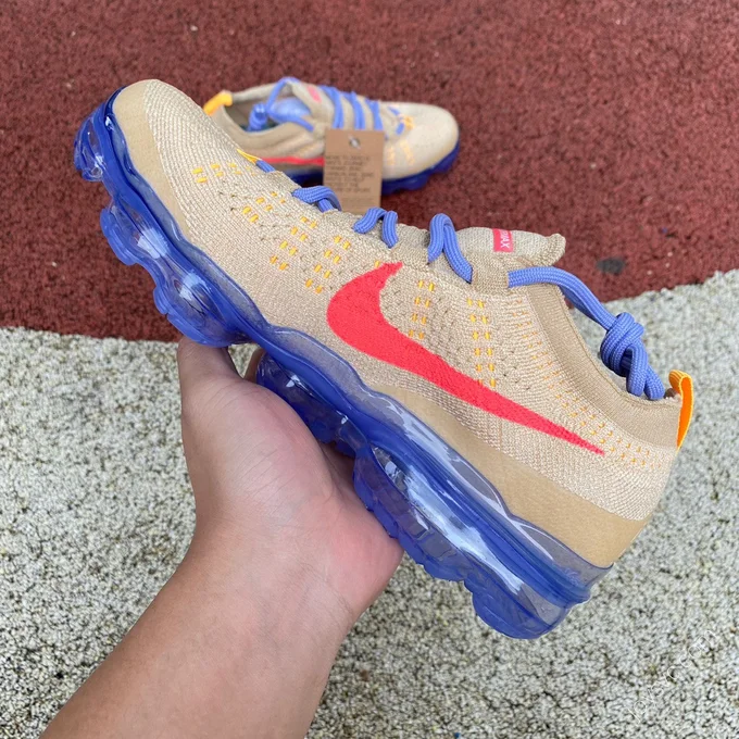 Nike Air VaporMax 2023 Beige/Blue/Red Full-Length Air Cushion Running Shoes DV6840-200