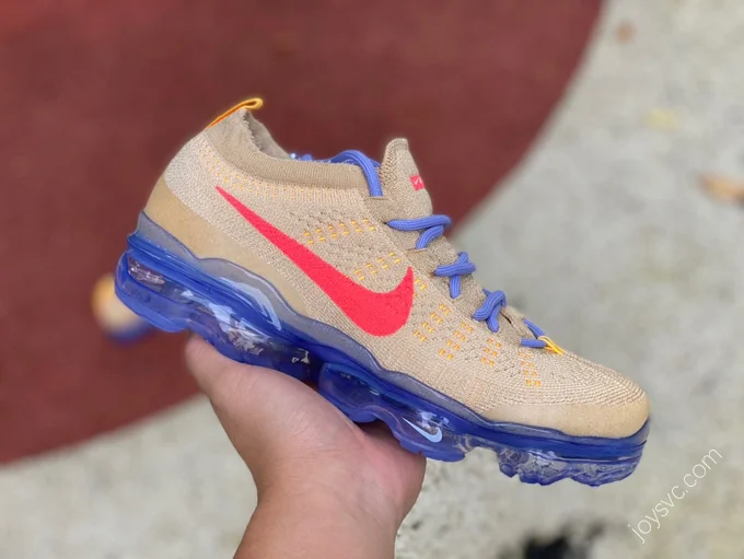 Nike Air VaporMax 2023 Beige/Blue/Red Full-Length Air Cushion Running Shoes DV6840-200