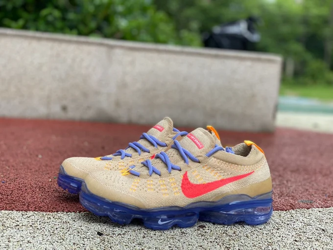 Nike Air VaporMax 2023 Beige/Blue/Red Full-Length Air Cushion Running Shoes DV6840-200